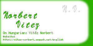 norbert vitez business card